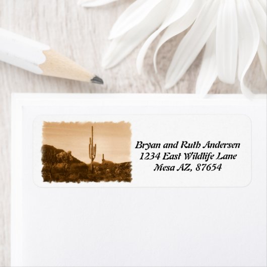 Woestijn in sepia etiket (Insitu)