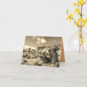 Woestijn in Sepia Kaart (Gele Bloem)