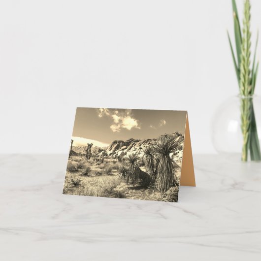 Woestijn in Sepia Kaart (Voorkant)