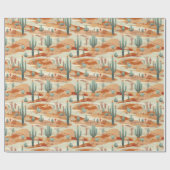 Woestijn Inpakpapier, Cactus Geschenkpapier Cadeaupapier (Vlak)