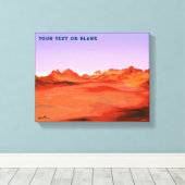 Woestijn kalm canvas afdruk (Insitu (Houten vloer))