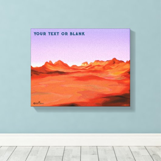 Woestijn kalm canvas afdruk (Insitu (Houten vloer))