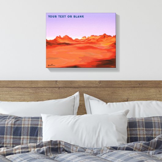 Woestijn kalm canvas afdruk (Insitu (Slaapkamer))