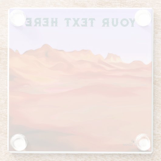 Woestijn kalm glazen onderzetter (Achterkant)