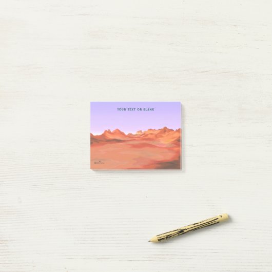 Woestijn kalm post-it® notes (Op bureau)