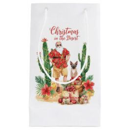 Woestijn Kerstmis met Cactus Kerstman Klein Cadeauzakje
