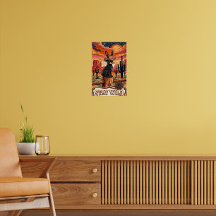 Woestijn Konijn Muurkunst Poster