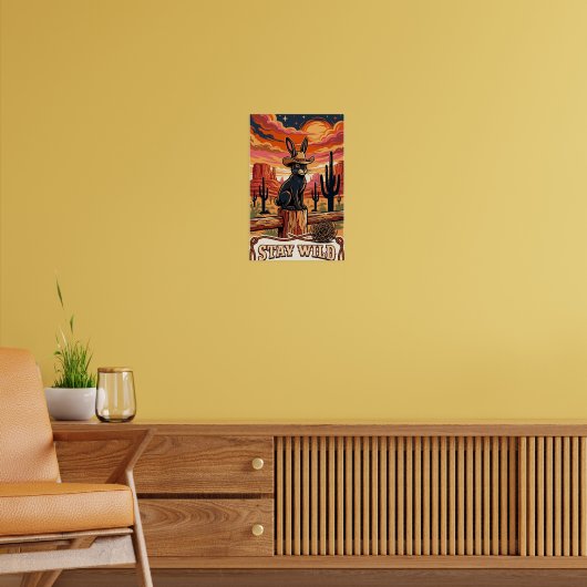 Woestijn Konijn Muurkunst Poster (Woonkamer 2)