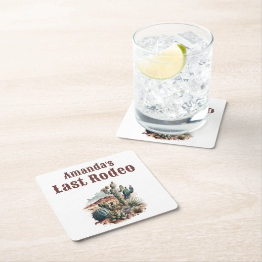 Woestijn Laatste Rodeo Scottsdale Vrijgezellenfees Kartonnen Onderzetters (Insitu)