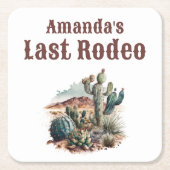 Woestijn Laatste Rodeo Scottsdale Vrijgezellenfees Kartonnen Onderzetters (Voorkant)