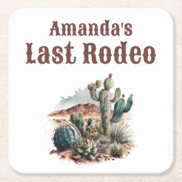 Woestijn Laatste Rodeo Scottsdale Vrijgezellenweek Kartonnen Onderzetters