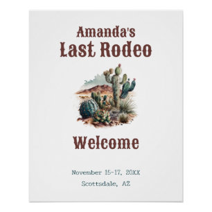 Woestijn Laatste Rodeo Scottsdale vrijgezellenweek Perfect Poster