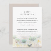 Woestijn Landschap Trouwkaart Inlay Informatiekaartje (Voorkant / Achterkant)