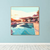 WOESTIJN LEVEN #3 CANVAS AFDRUK (Insitu (Houten vloer))