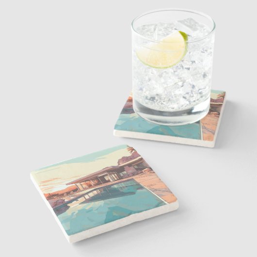 WOESTIJN LEVEN #3 STENEN ONDERZETTER (Zijkant)