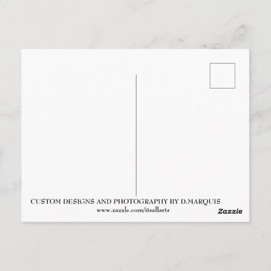 WOESTIJN LEVEN ONTWERP #1 BRIEFKAART (Achterkant)