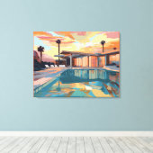 WOESTIJN LEVEN ONTWERP #1 CANVAS AFDRUK (Insitu (Houten vloer))