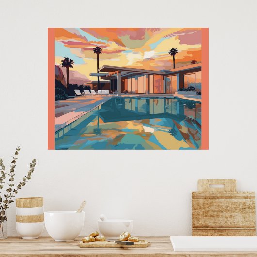 WOESTIJN LEVEN ONTWERP #1 POSTER (Keuken)