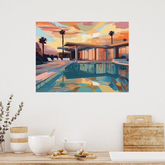 WOESTIJN LEVEN ONTWERP #1 POSTER (Keuken)