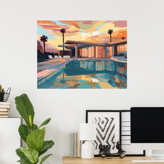 WOESTIJN LEVEN ONTWERP #1 POSTER (Thuiskantoor)