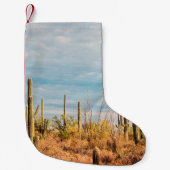 Woestijn met Saguaro cacti Kleine Kerstsok (Voorkant)