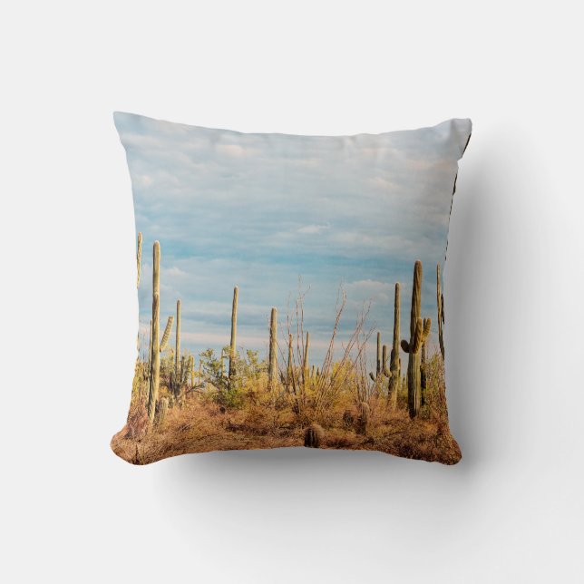 Woestijn met Saguaro cacti Kussen (Voorkant)