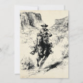 Woestijn Mexicaanse Spaanse cowboy verjaardagsfees Kaart (Achterkant)