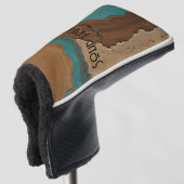 Woestijn Mirage Aardse Duinen Oasis Magische Tekst Golfheadcover (3/4 voorkant)