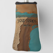 Woestijn Mirage Aardse Duinen Oasis Magische Tekst Golfheadcover (Draai 90)