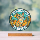 Woestijn Mirage Kat Kat Moeder Cadeau Idee - Woest Acryl Bord (Neutraal)