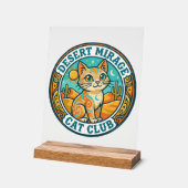 Woestijn Mirage Kat Kat Moeder Cadeau Idee - Woest Acryl Bord (Hoek)