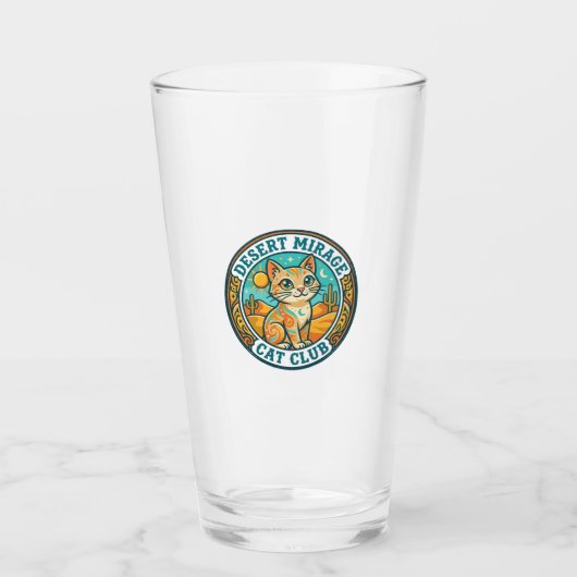 Woestijn Mirage Kat Kat Moeder Cadeau Idee - Woest Glas (Voorkant)