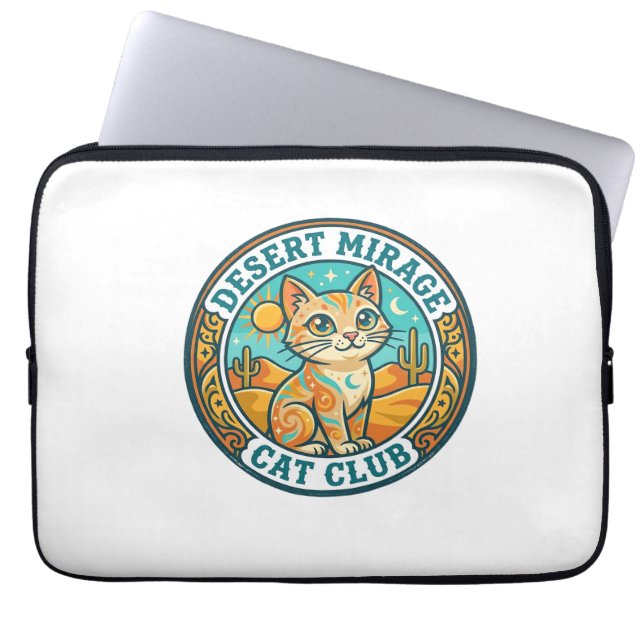 Woestijn Mirage Kat Kat Moeder Cadeau Idee - Woest Laptop Sleeve (Voorkant)