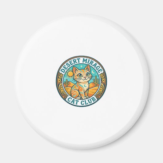 Woestijn Mirage Kat Kat Moeder Cadeau Idee - Woest Magneet (Voorkant)