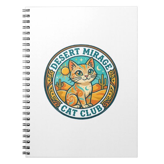Woestijn Mirage Kat Kat Moeder Cadeau Idee - Woest Notitieboek (Voorkant)