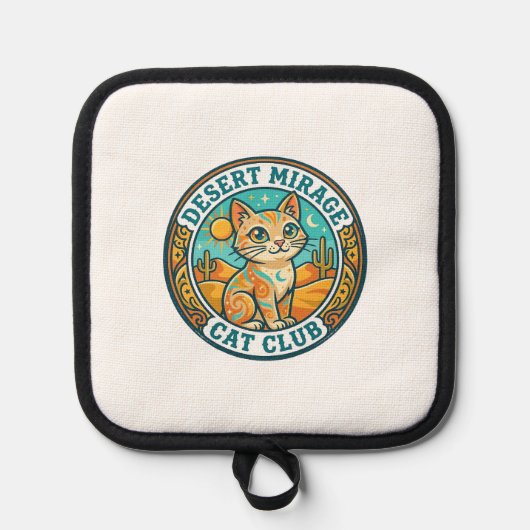 Woestijn Mirage Kat Kat Moeder Cadeau Idee - Woest Pannenlap (Voorkant)