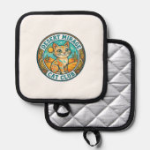 Woestijn Mirage Kat Kat Moeder Cadeau Idee - Woest Pannenlap (Voorkant / Achterkant)