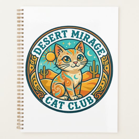 Woestijn Mirage Kat Kat Moeder Cadeau Idee - Woest Planner (Voorkant)