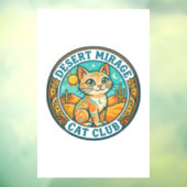 Woestijn Mirage Kat Kat Moeder Cadeau Idee - Woest Raamsticker (Vel 3)