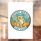 Woestijn Mirage Kat Kat Moeder Cadeau Idee - Woest Raamsticker (Vel 2)