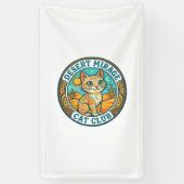 Woestijn Mirage Kat Kat Moeder Cadeau Idee - Woest Spandoek (Verticaal)