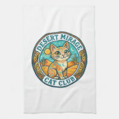 Woestijn Mirage Kat Kat Moeder Cadeau Idee - Woest Theedoek (Verticaal)