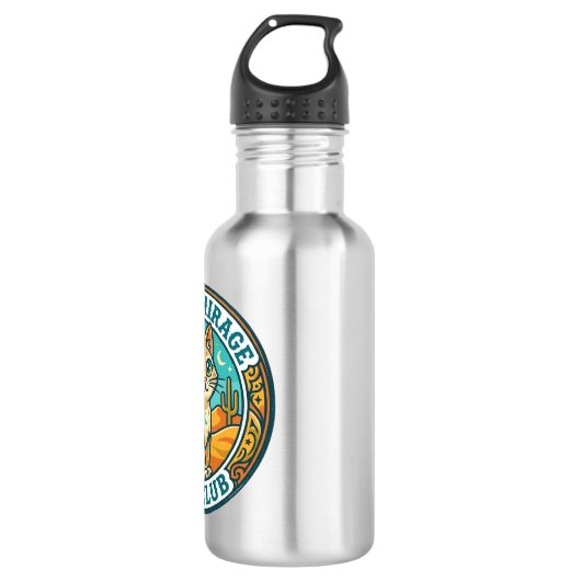 Woestijn Mirage Kat Kat Moeder Cadeau Idee - Woest Waterfles (Voorkant)