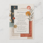 Woestijn Modern Terracotta Geometrisch Informatiekaartje (Voorkant)