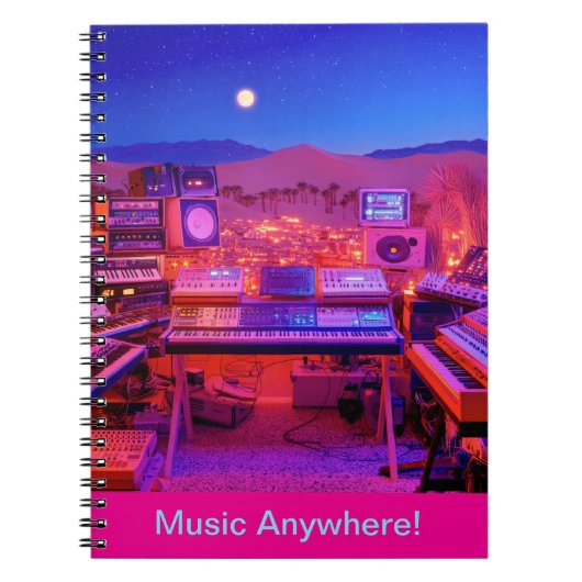 Woestijn Muziekstudio Notitieboek (Voorkant)