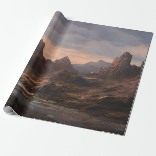 Woestijn natuur buiten cadeaupapier (Uitgerold)