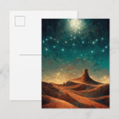 Woestijn Night Fantasy Landscape Sci-Fi Briefkaart (Voorkant / Achterkant)