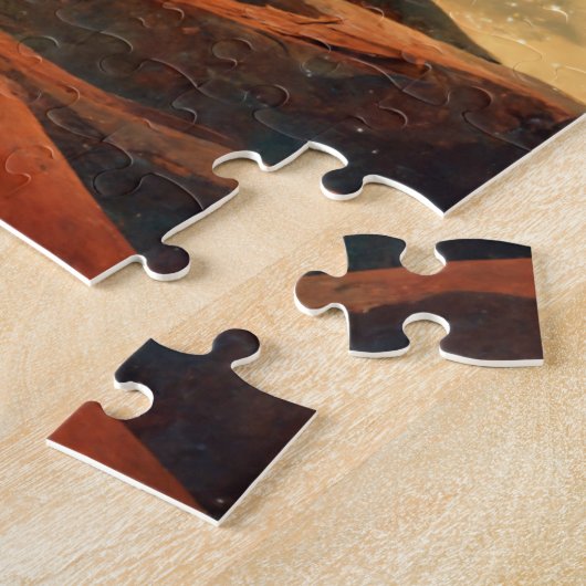 Woestijn Night Fantasy Landscape Sci-Fi Legpuzzel (Zijkant)