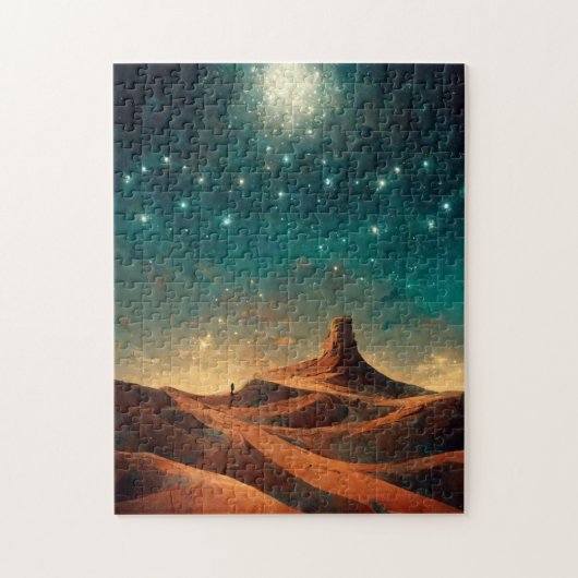 Woestijn Night Fantasy Landscape Sci-Fi Legpuzzel (Verticaal)