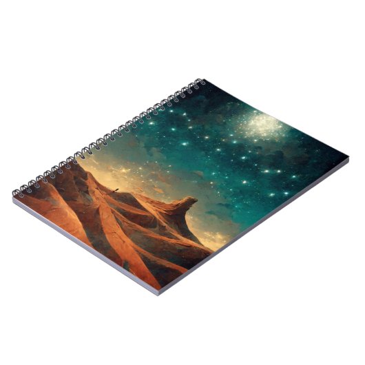 Woestijn Night Fantasy Landscape Sci-Fi Notitieboek (Linkerzijde)